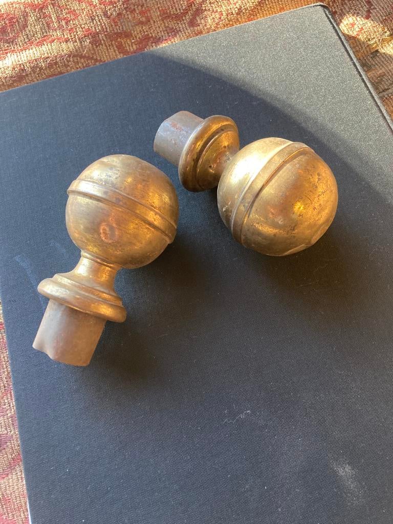 Eindstukken gordijnroede messing, Ophalen of Verzenden