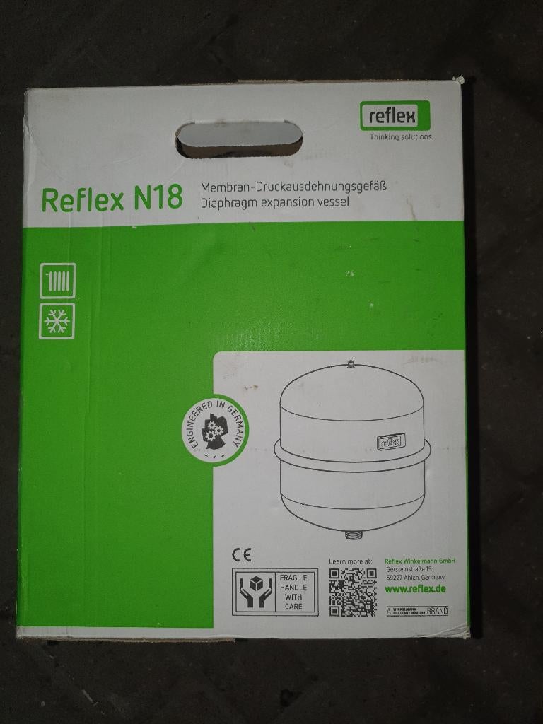 NIEUW in doos reflex expansievat 18/1, 30 tot 80 cm, Overige typen, Nieuw, Minder dan 60 cm