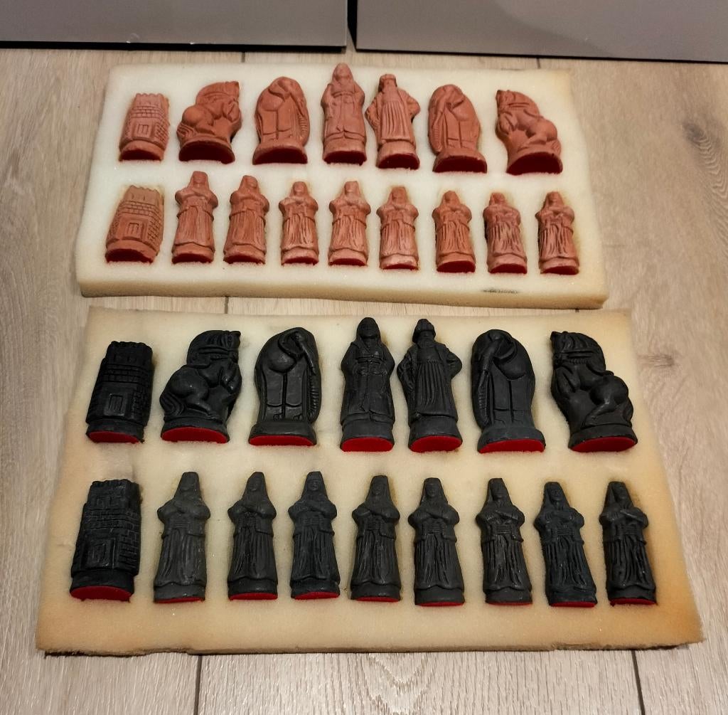 Vintage schaakstukken - schaakspel, Ophalen of Verzenden, Gebruikt
