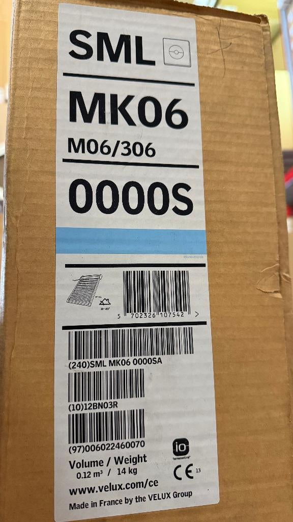 Velux Elektrische rolluik SML MK06 (nieuw in doos), VELUX Nederland B.V., Consument@velux.nl, Ophalen of Verzenden, Nieuw