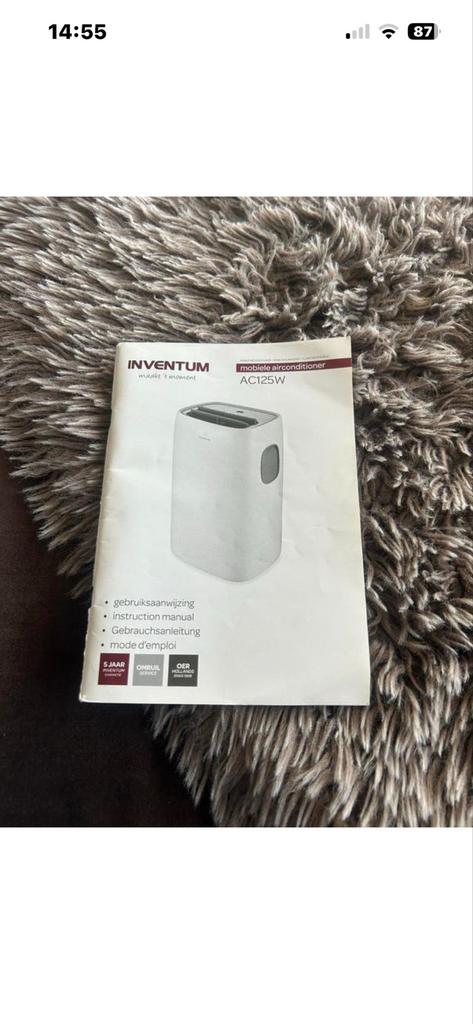 Inventum Mobiele Airco AC125W - Zo goed als nieuw, Ophalen, Minder dan 60 m³, 3 snelheden of meer, Zo goed als nieuw