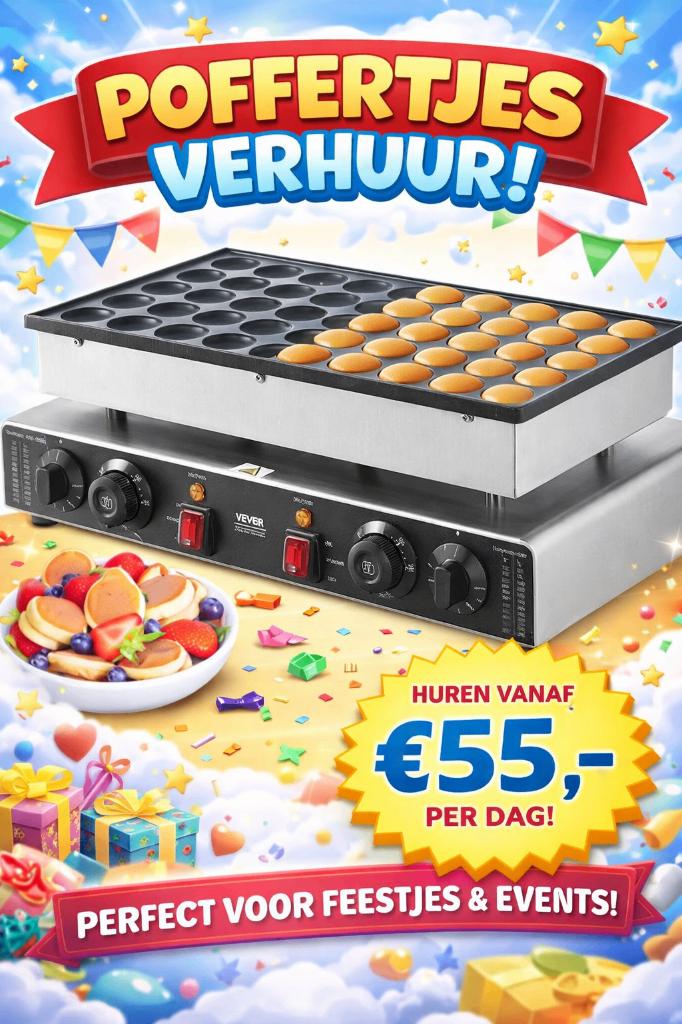 Te huur poffertjesplaat, Ophalen, Nieuw, Overige