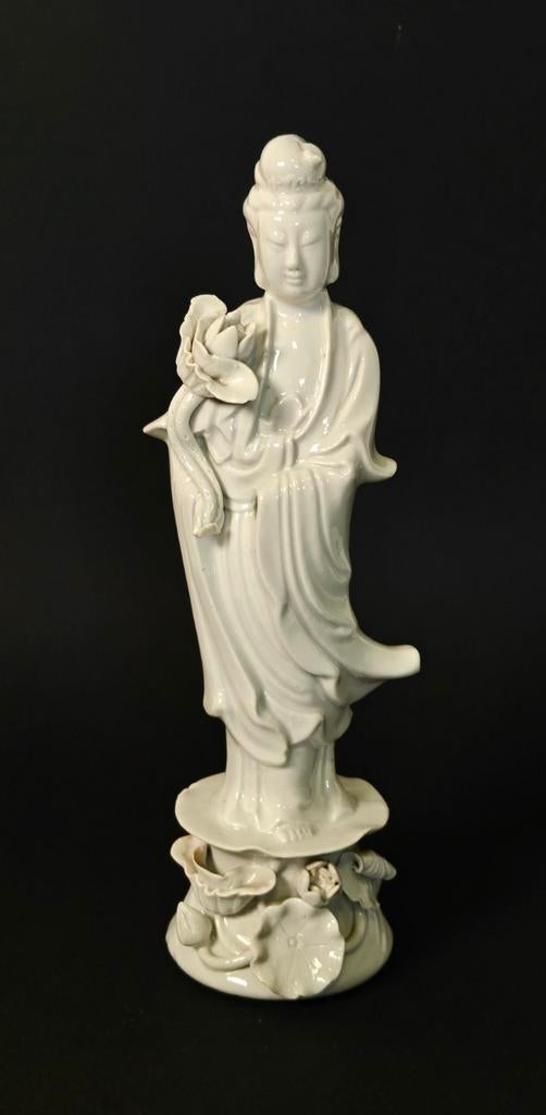 Antiek. Guanyin, Blanc de Chine. Qing dynastie, Ophalen of Verzenden