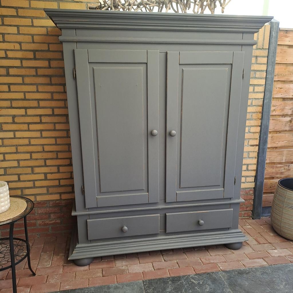 Gratis Eiken wandkast., Ophalen, Gebruikt, Eikenhout, 150 tot 200 cm