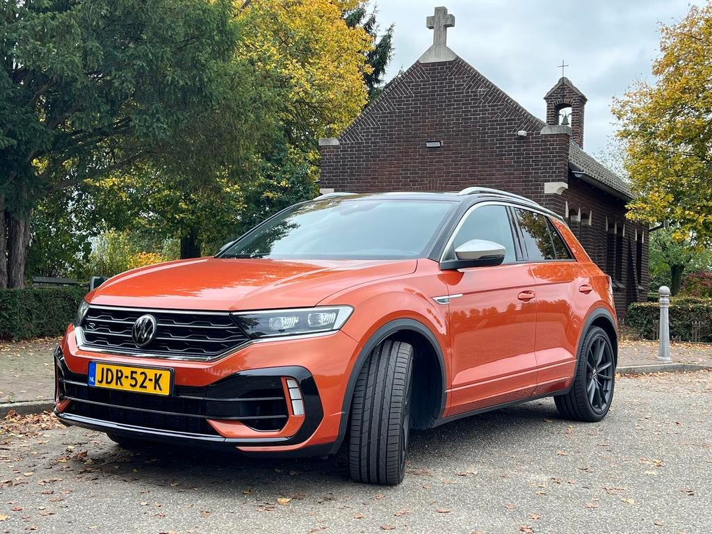 Volkswagen T-Roc 2.0 TSI 300pk 4M 7-DSG 2021 met garantie, Zwart, 1984 cc, Leder, Vierwielaandrijving