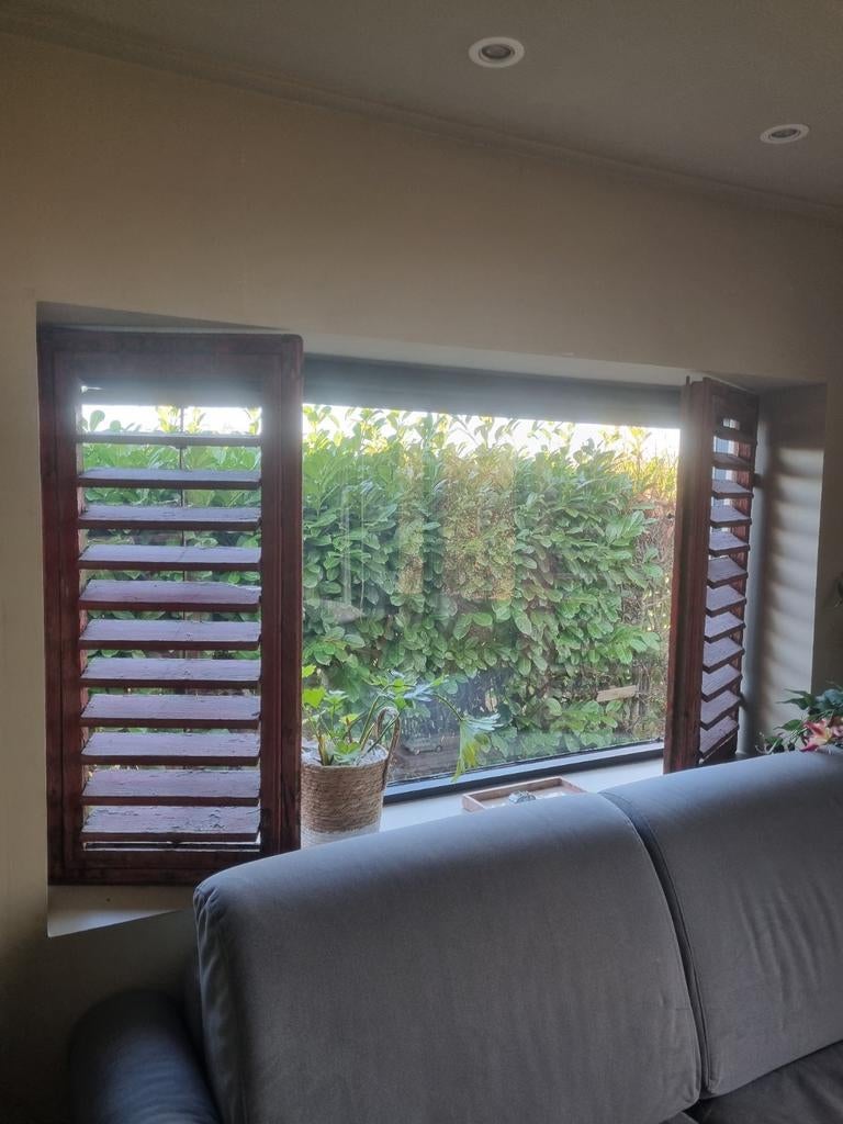 2 rode oude luiken, Ophalen, Gebruikt, Binnendeur, Minder dan 200 cm