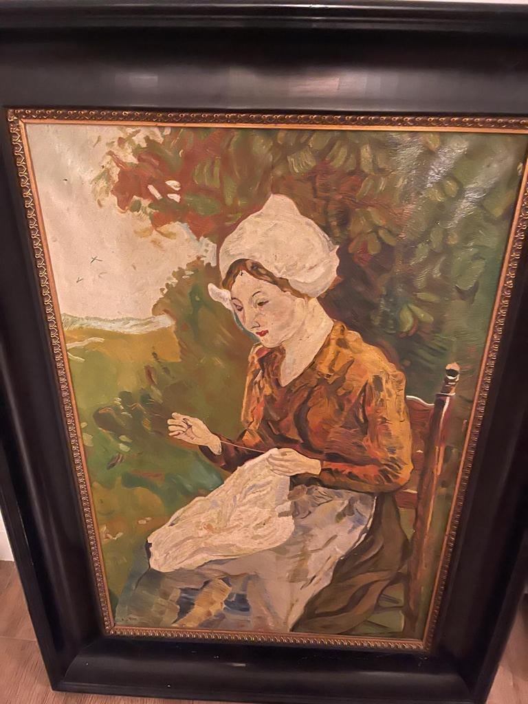 Te koop schilderij A van Dam, Ophalen of Verzenden