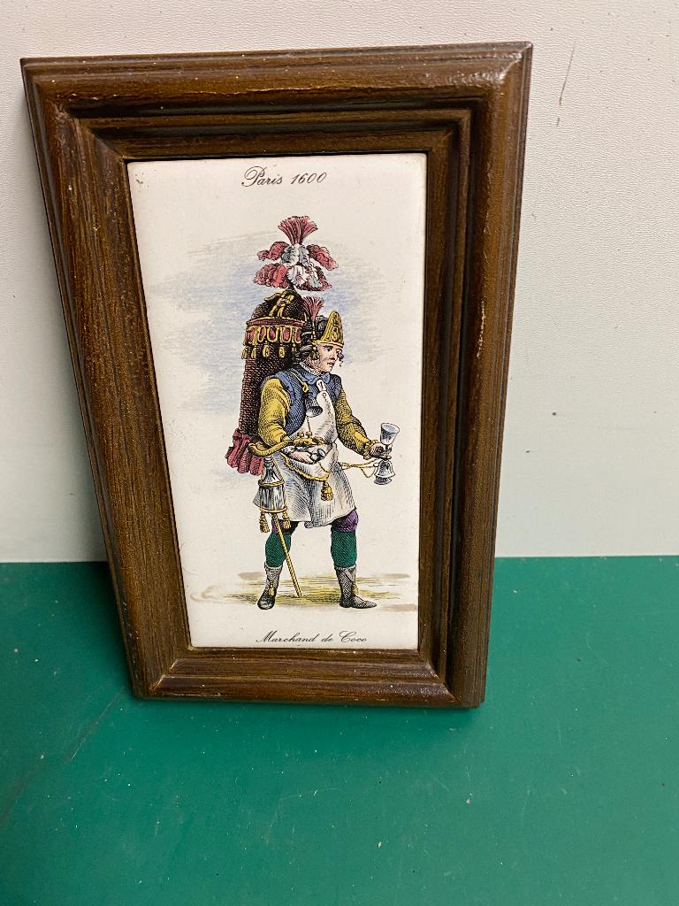 Tegelschilderij “Paris 1600 – Marchand de Booo, Antiek en Kunst, Ophalen of Verzenden