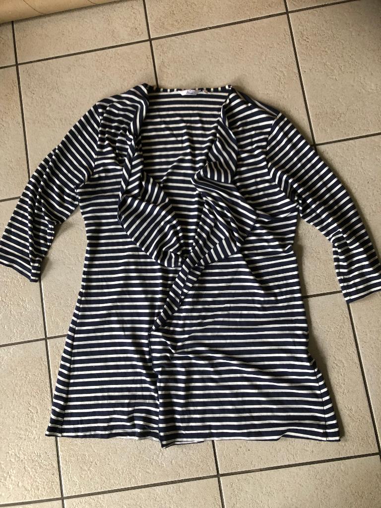 Z.g.a.n. blauw gestreept vest Miss Etam maat XXL, Blauw, Maat 46/48 (XL) of groter, Ophalen of Verzenden, Zo goed als nieuw