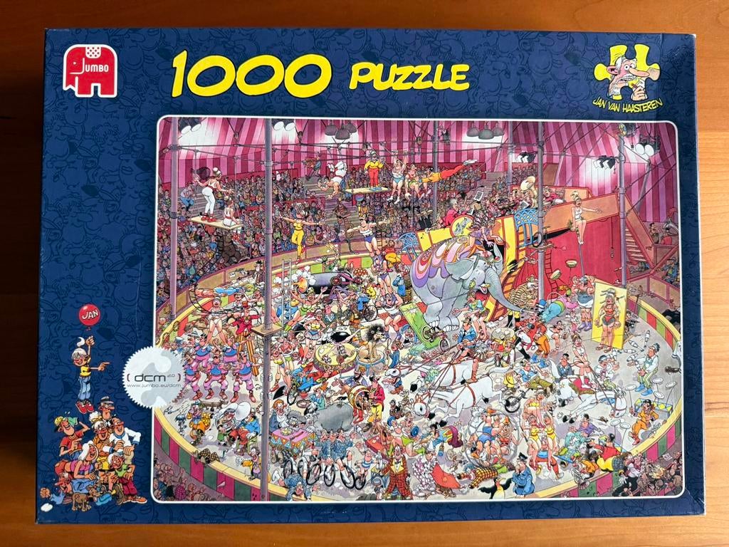 Jan van Haasteren - Het Circus 1000 stukjes, Ophalen of Verzenden, 500 t/m 1500 stukjes, Zo goed als nieuw, Legpuzzel