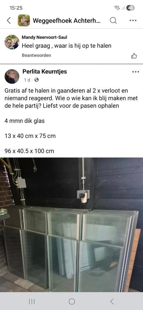 Gratis af te halen, Doe-het-zelf en Verbouw, Glas en Ramen, Ophalen of Verzenden, Minder dan 80 cm