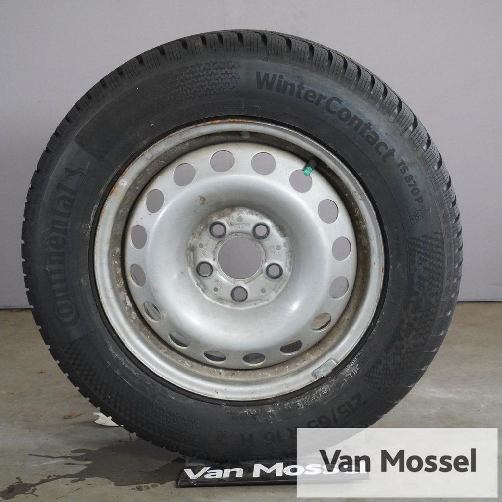 Stalen wielenset Continental Wintercontact 215/65/R16 98H, -, Banden en Velgen, Gebruikt, 215 mm