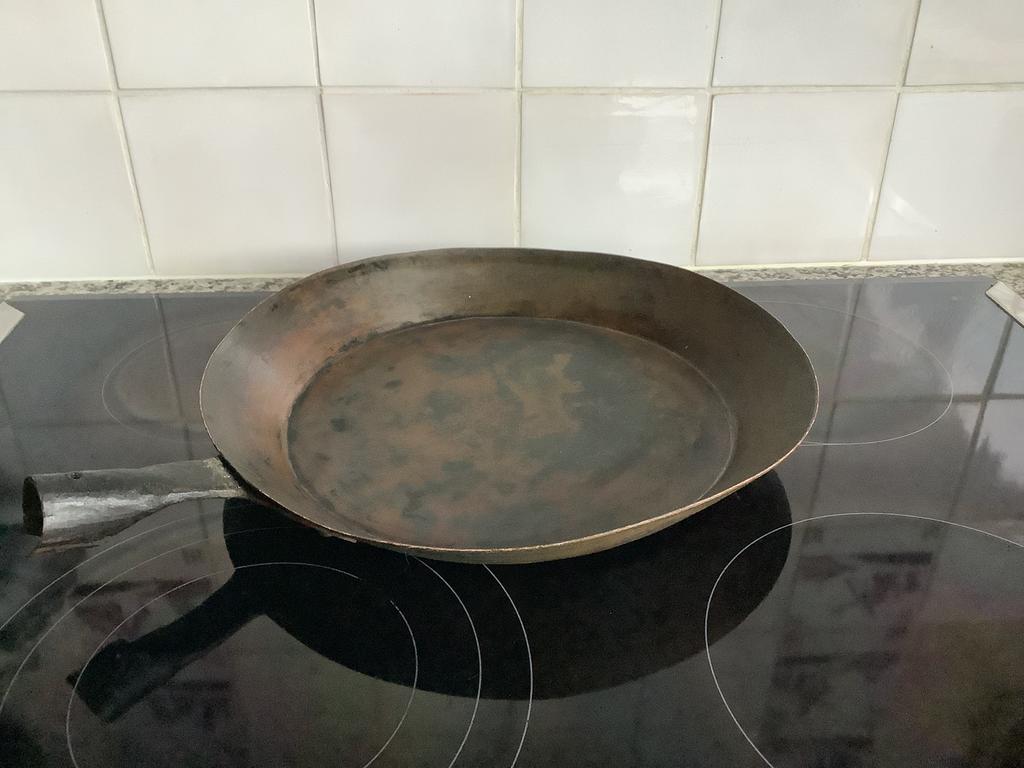 Antieke koperen pan/ schaal, Ophalen of Verzenden