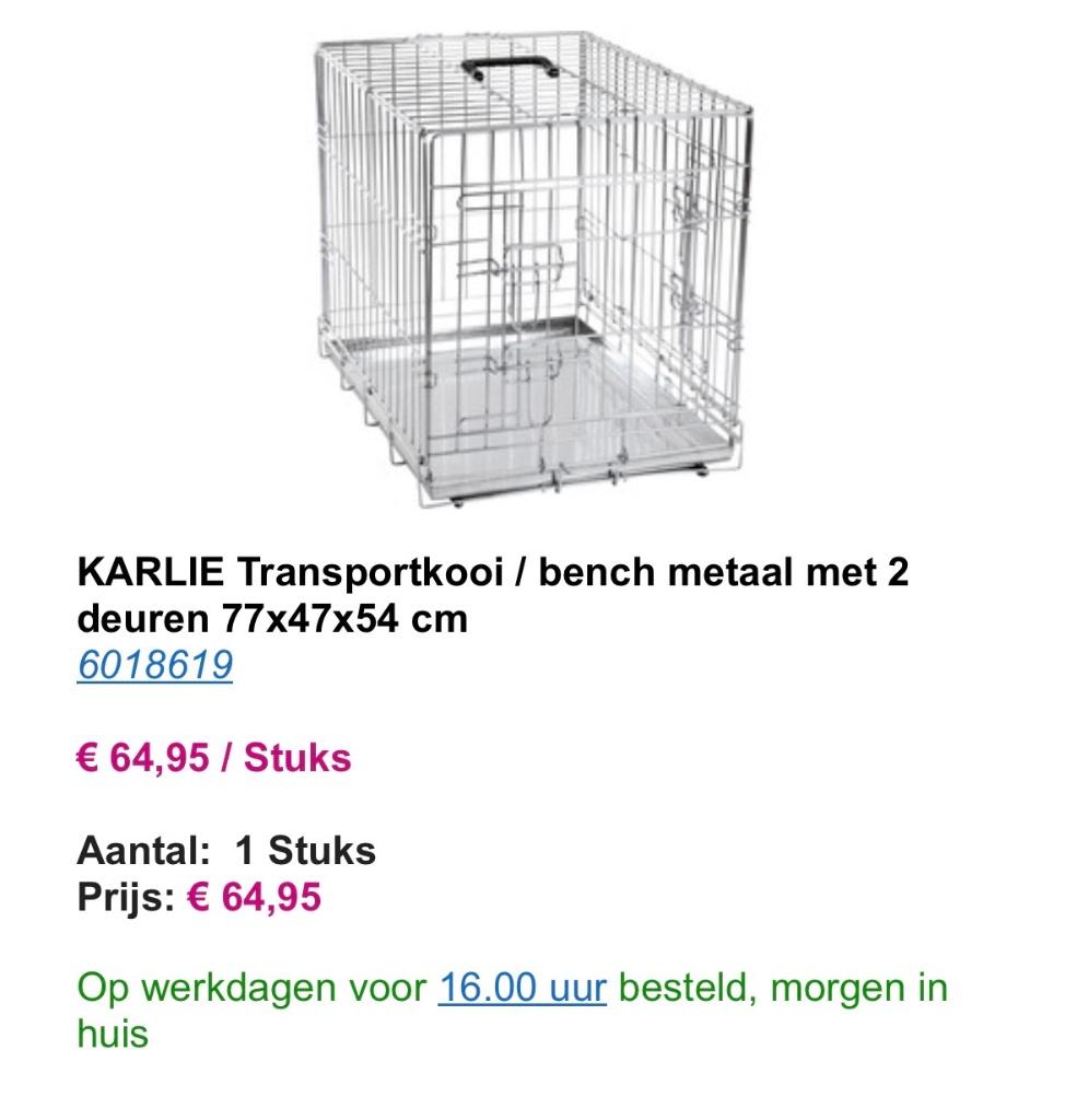Hondenbench van de Hornbach, Ophalen, Zo goed als nieuw