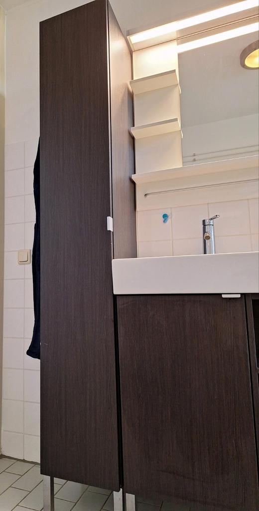 IKEA LILLÅNGEN Badkamerset - Wastafelkast & Hoge Kast, Ophalen, Gebruikt, 200 cm of meer, 50 tot 100 cm