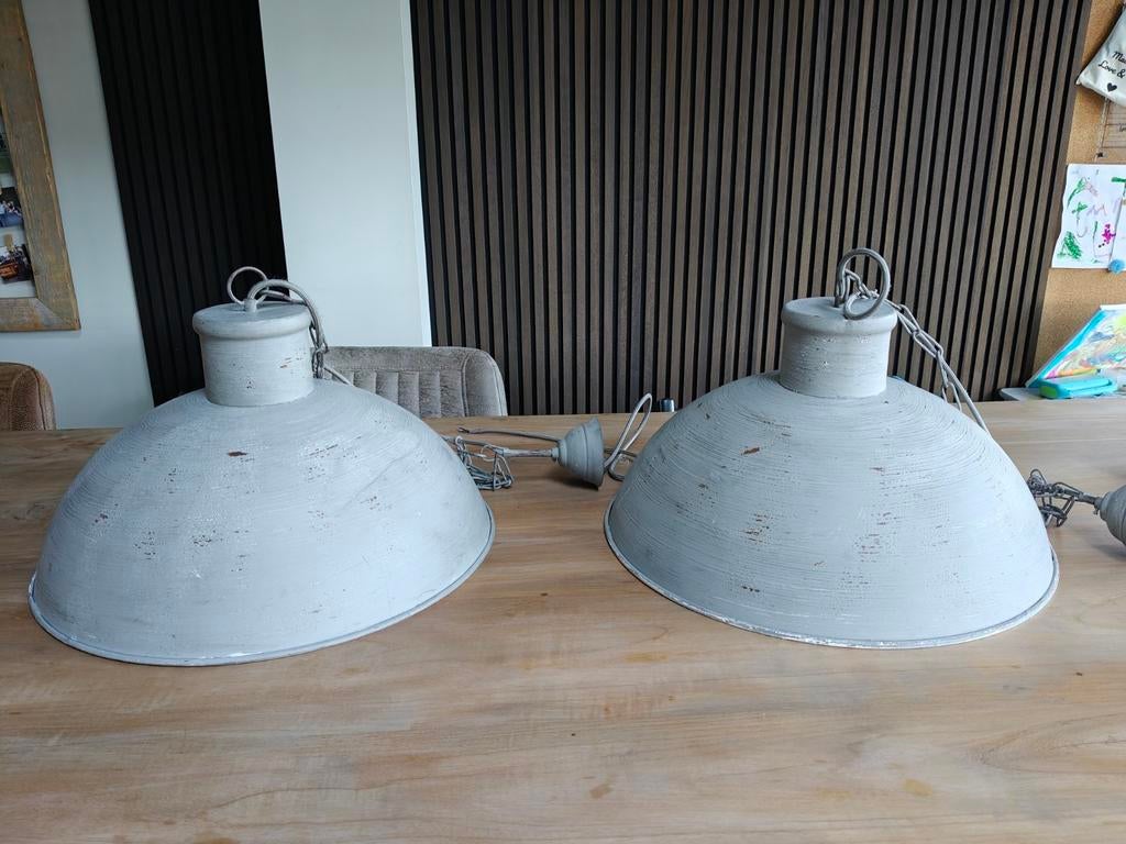 Hanglampen set 2 stuks, Huis en Inrichting, Ophalen of Verzenden, Zo goed als nieuw, Metaal, Minder dan 50 cm