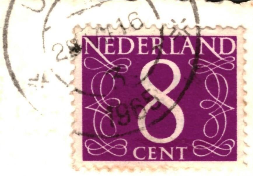 991377 Uden 1965 N B Bungalowpark De Pier Gelopen met zegel, Ophalen of Verzenden, 1960 tot 1980, Gelopen, Noord-Brabant