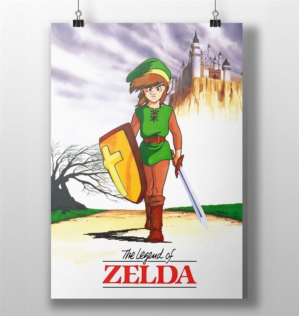 the Legend of Zelda Famicom videogame POSTER, Ophalen of Verzenden, Nieuw, A1 t/m A3, Film en Tv