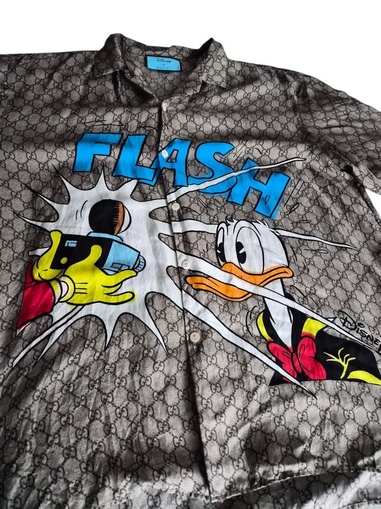 Gucci x Disney overhemd met Donald Duck print, Ophalen of Verzenden