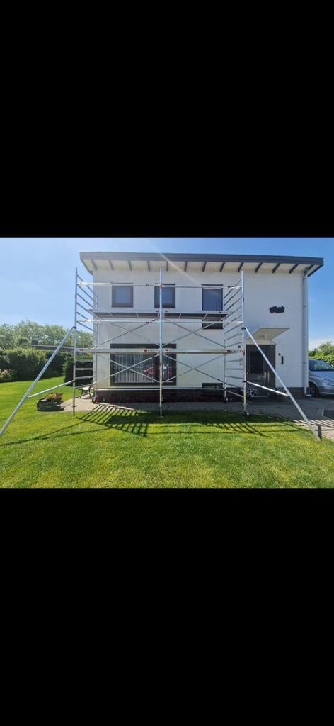 Steiger te huur, Doe-het-zelf en Verbouw, Ophalen of Verzenden, Zo goed als nieuw, Rolsteiger of Kamersteiger, 5 meter of hoger