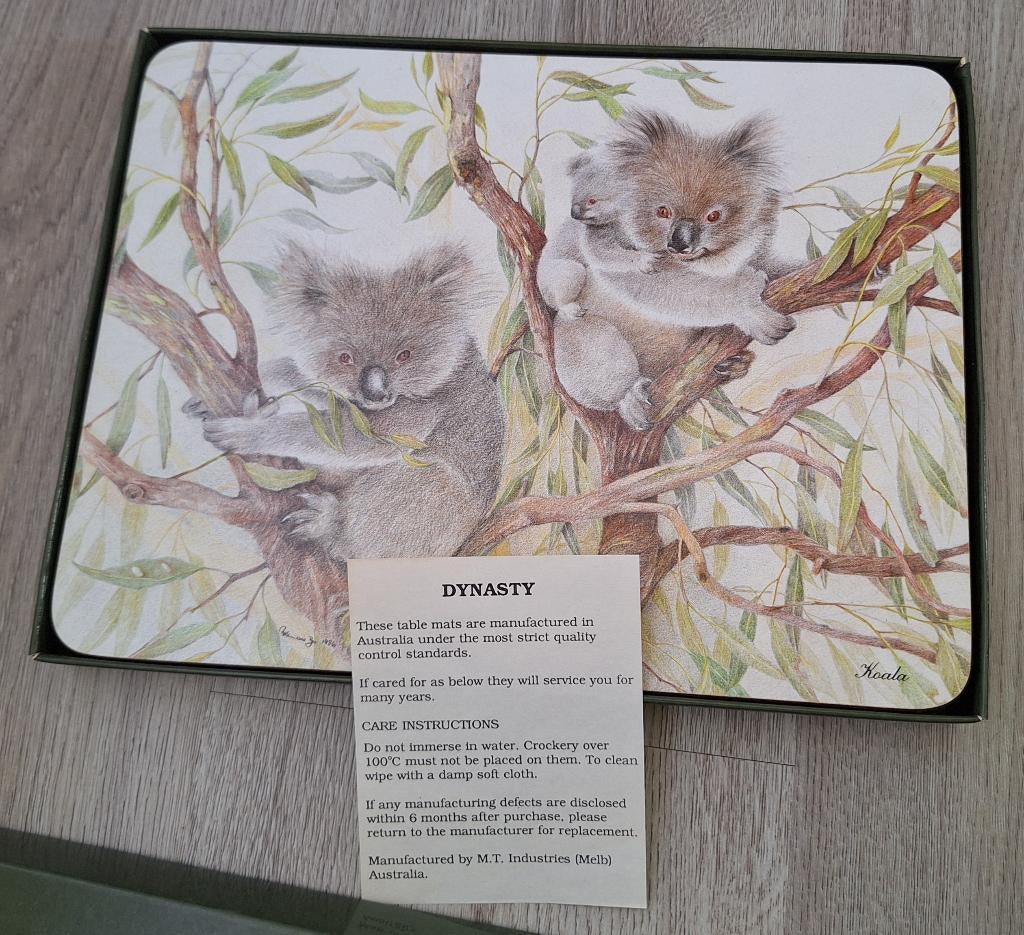6 placemats van Dynasty in doos, dieren uit Australië, Huis en Inrichting, Ophalen of Verzenden, Meerkleurig, Overige materialen