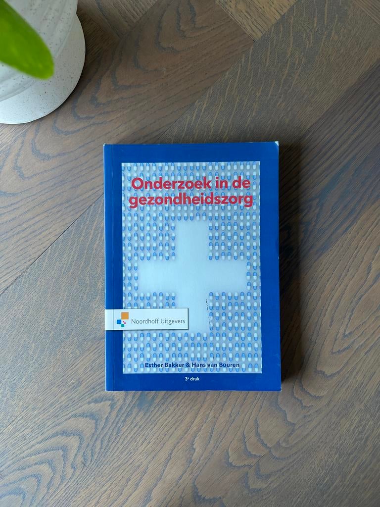 Onderzoek in de gezondheidszorg 3e druk, Boeken, Ophalen of Verzenden, Gamma, Zo goed als nieuw, HBO