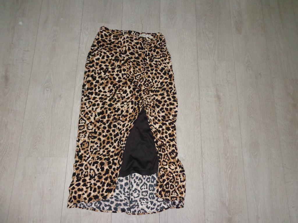 panterprint rok van Stradivarius, maat S, Kleding | Dames, Rokken, Bruin, Ophalen of Verzenden, Zo goed als nieuw, Maat 36 (S)