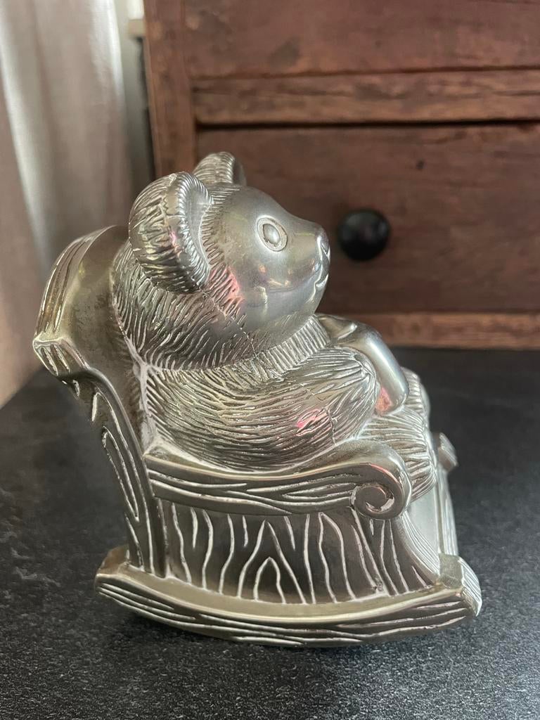 Verzilverde spaarpotten: Koala en babyschoentje, Ophalen of Verzenden, Gebruikt, Metaal of Blik, Dier