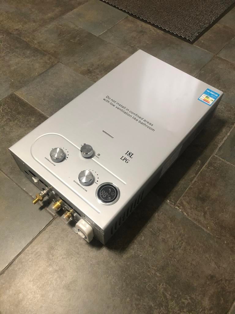 18L Propaan Butaan LPG Geiser Camping zonder waakvlam Gas, ., Ophalen of Verzenden, Minder dan 20 liter, .