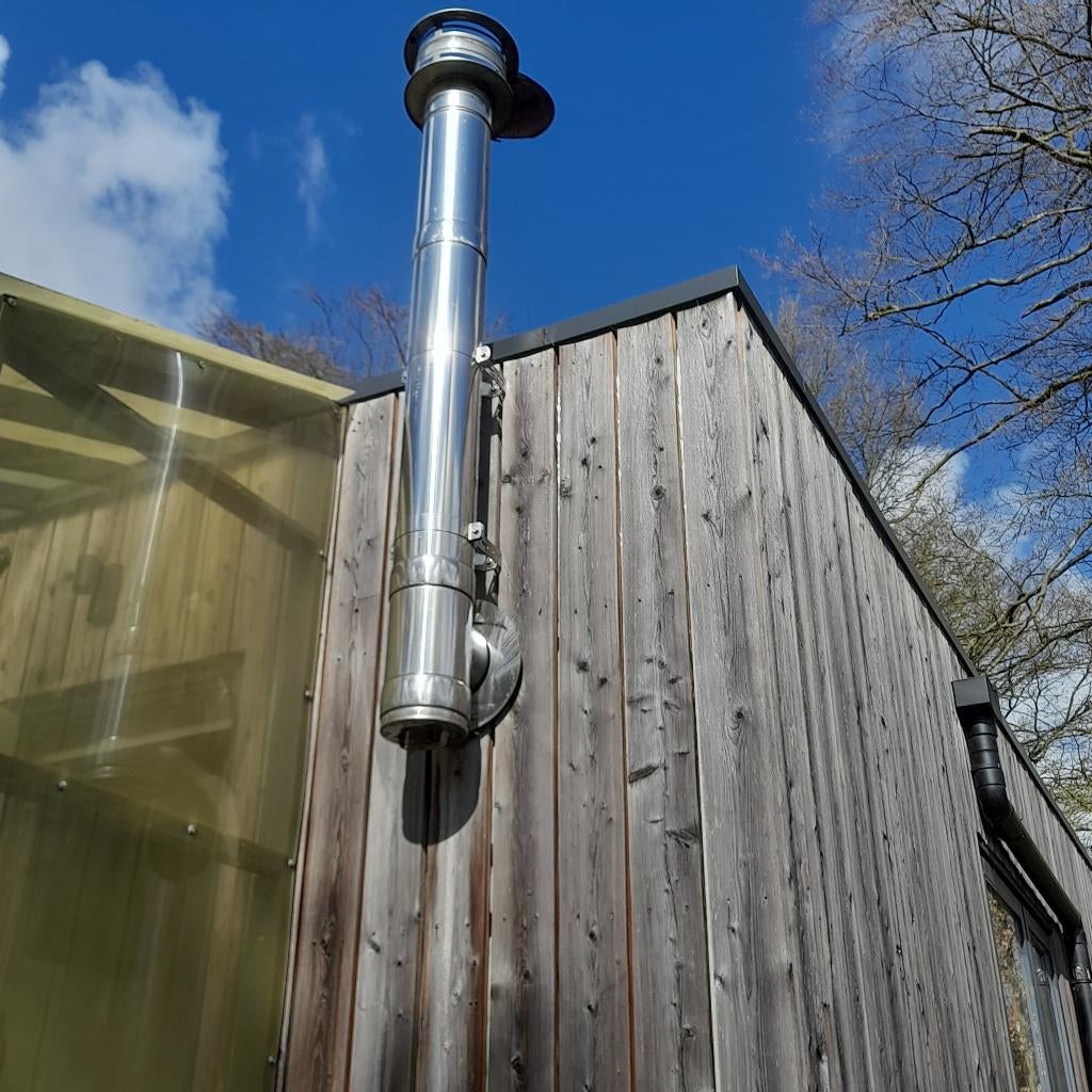 Geïsoleerde dubbelwandige inox rookkanalen, Ophalen, Houtkachel, Zo goed als nieuw, Vrijstaand