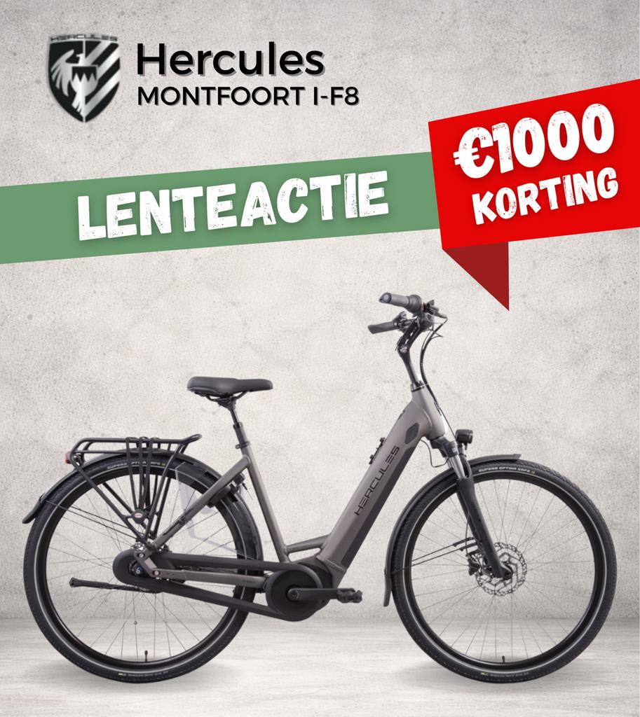 Hercules Montfoort I-F8 E-Bike - €1000 KORTING, Fietsen en Brommers, Fietsen | Dames | Damesfietsen, 53 tot 56 cm, Versnellingen