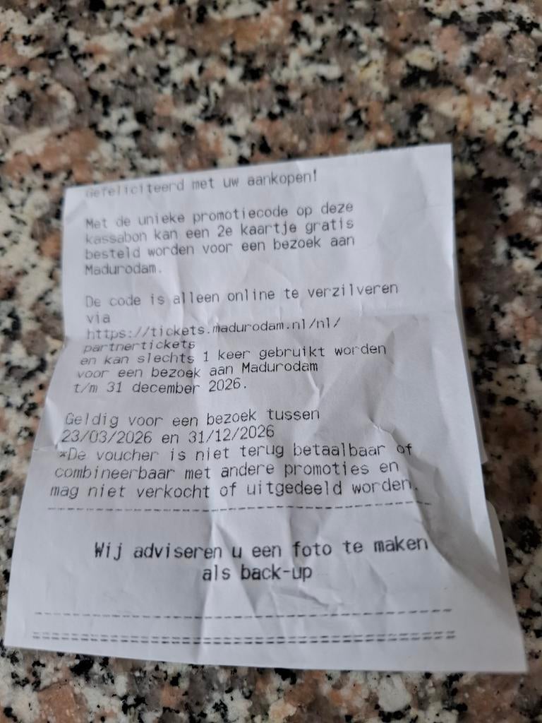 2e kaartje gratis Madurodam, Tickets en Kaartjes