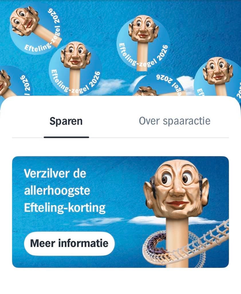 Efteling Spaarzegels 2026 - Korting, Ophalen of Verzenden, Nieuw, Overige typen