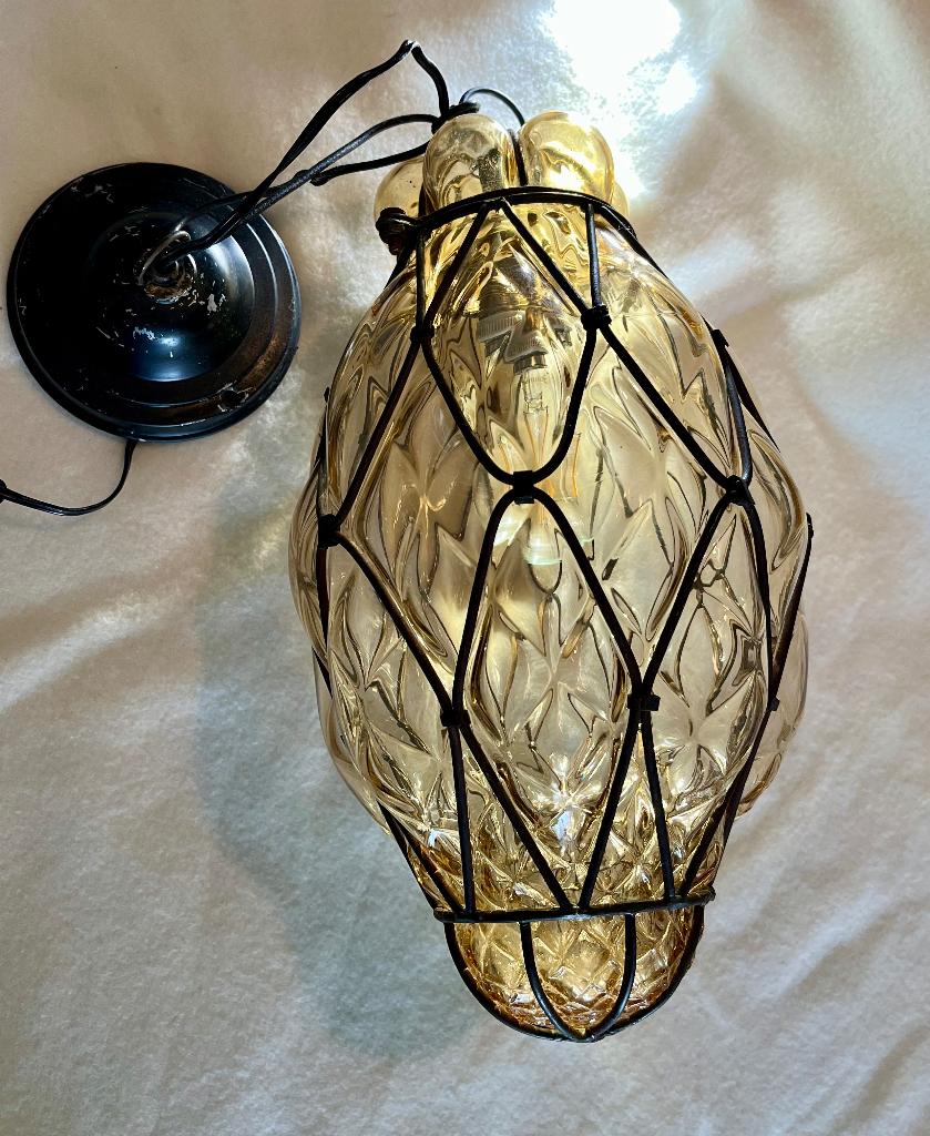 Venetiaanse hanglamp antiek, Ophalen of Verzenden