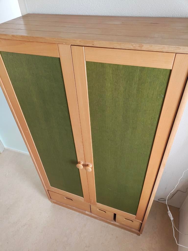 Lundia kast groen/wit, 160x90x40cm, Ophalen, Gebruikt