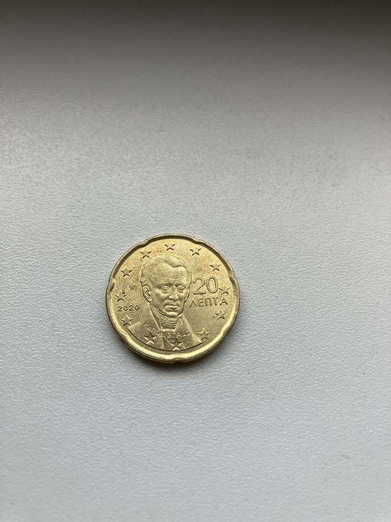 Griekse 20 cent munt 2020 - Ioannis Kapodistrias, Postzegels en Munten, Munten | Europa | Euromunten, Ophalen of Verzenden, Griekenland