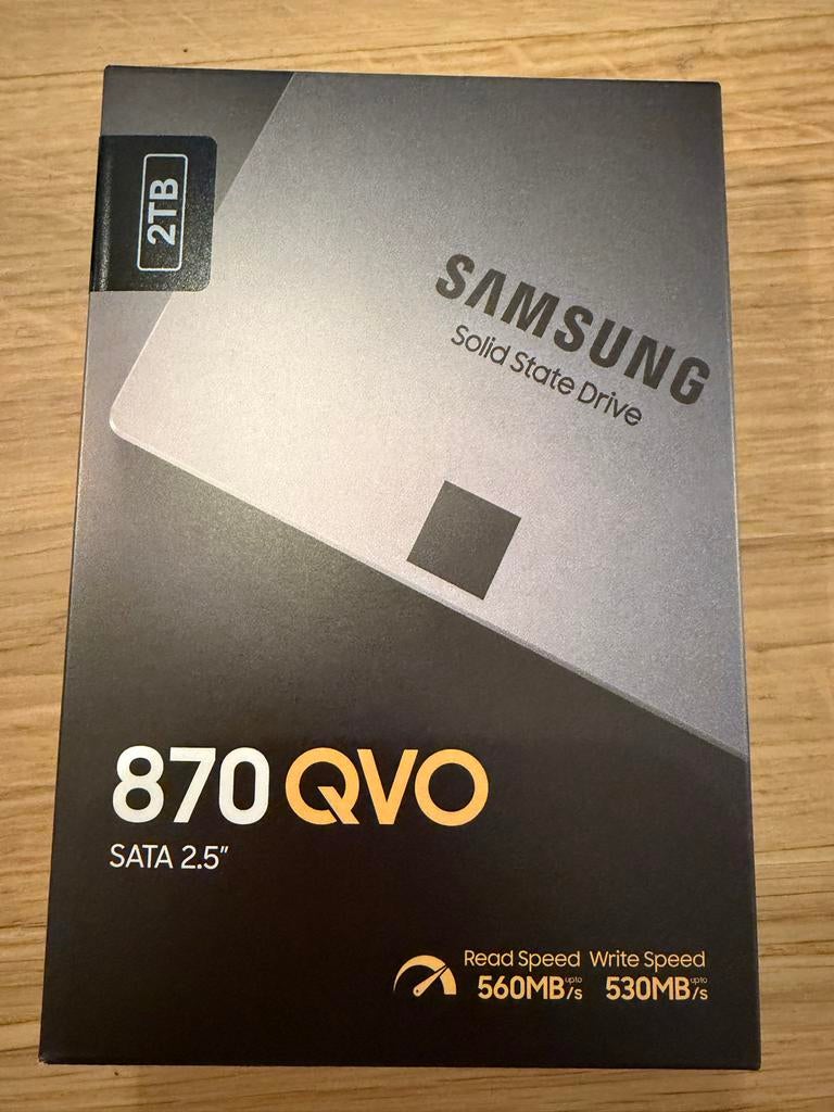 Samsung 870 QVO 2TB SATA 2.5" SSD - Snelle Solid State Drive, Computers en Software, Harde schijven, Ophalen, Intern, Server, Nieuw