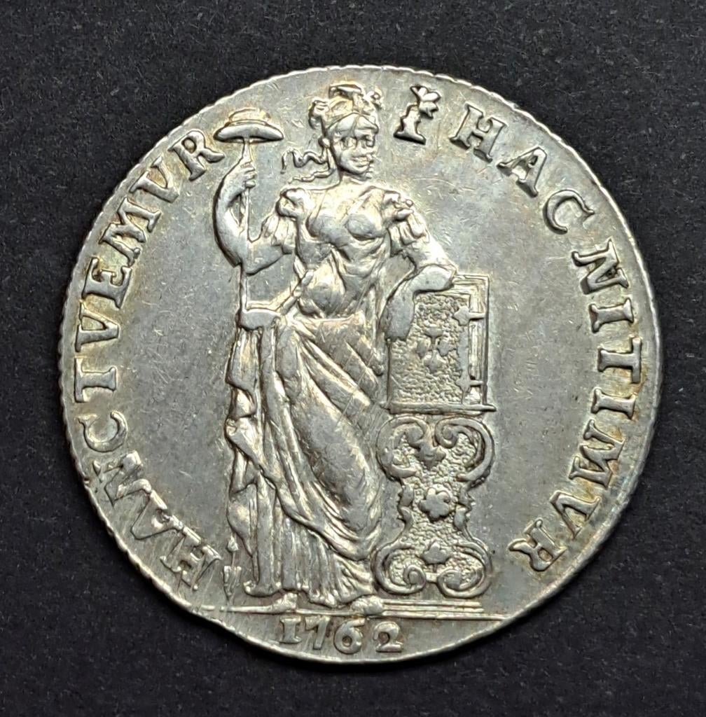Gelderland 1 gulden 1762 mooie kwaliteit, Postzegels en Munten, Munten | Nederland, 1 gulden, Vóór koninkrijk, Verzenden, Zilver