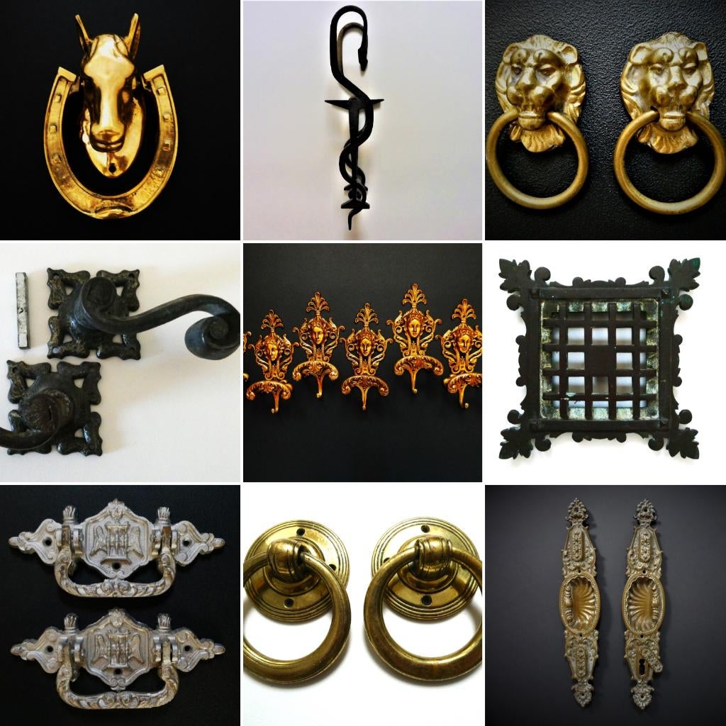 Kastbeslag deurbeslag meubelbeslag kapstokhaken ornament, Antiek en Kunst, Antiek | Overige Antiek, Ophalen of Verzenden