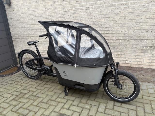 Carqon Cruise E2 elektr. bakfiets 2023, met bon en regenhuif, Ophalen, Zo goed als nieuw, 2 kinderen, Huif
