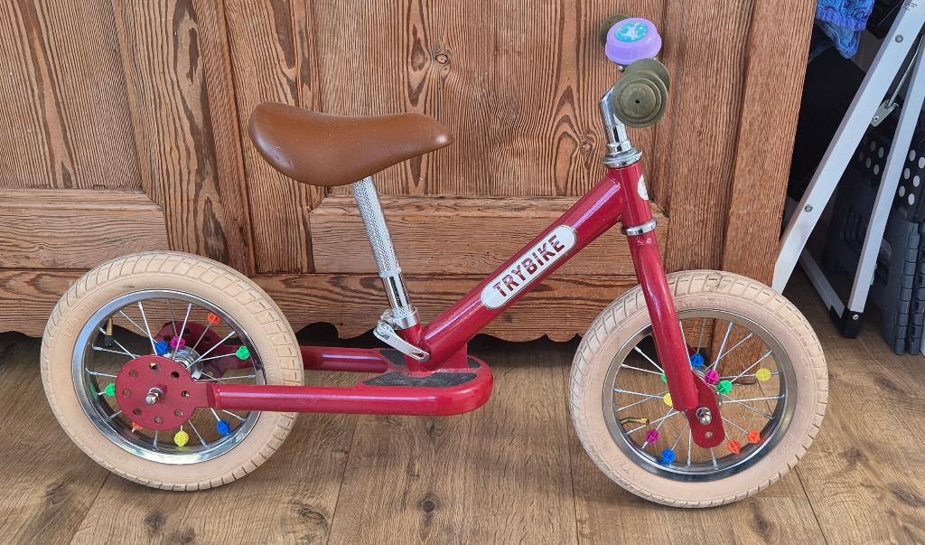 Trybike Steel Vintage mat rood 2-in-1  loopfiets, Ophalen, Gebruikt, Loopfiets