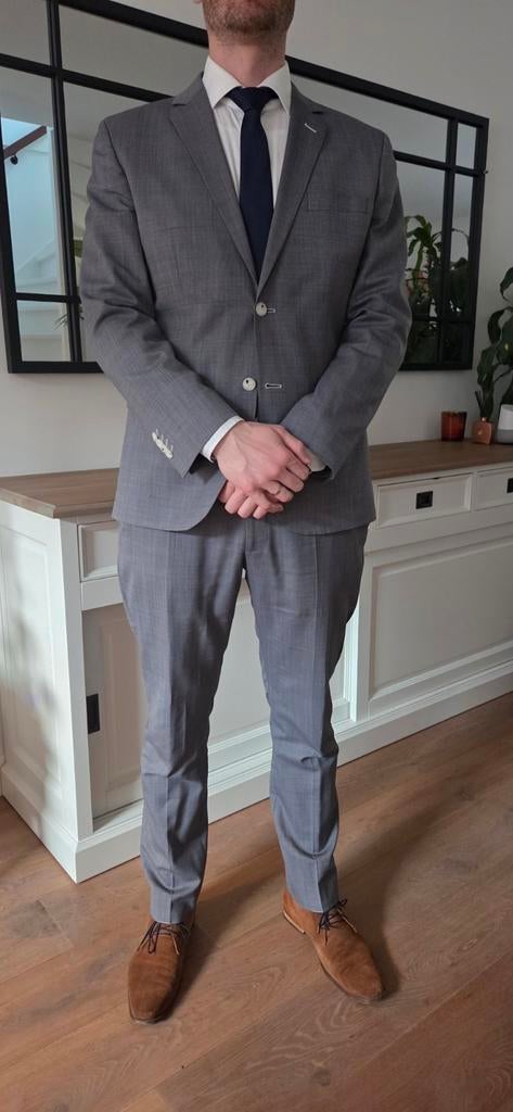 Suit Inc. Wollen Blazer Maat 52, Kleding | Heren, Maat 52/54 (L), Zo goed als nieuw, Grijs, Suit Inc.