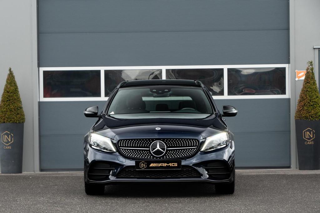 Mercedes C-klasse Estate 180 AMG|Camera|DAB|Sfeerverlichting, Automaat, Met garantie (alle), Blauw, C-Klasse