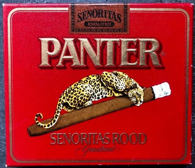 Sigarendoosje van Panter Senoritas rood, Ophalen, Gebruikt, Tabaksdoos of Verpakking