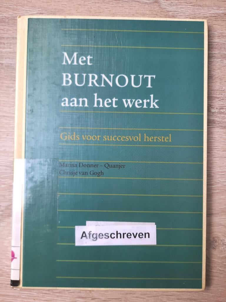 Boek Met burnout aan het werk, gids voor succesvol herstel, Ophalen of Verzenden, Gelezen