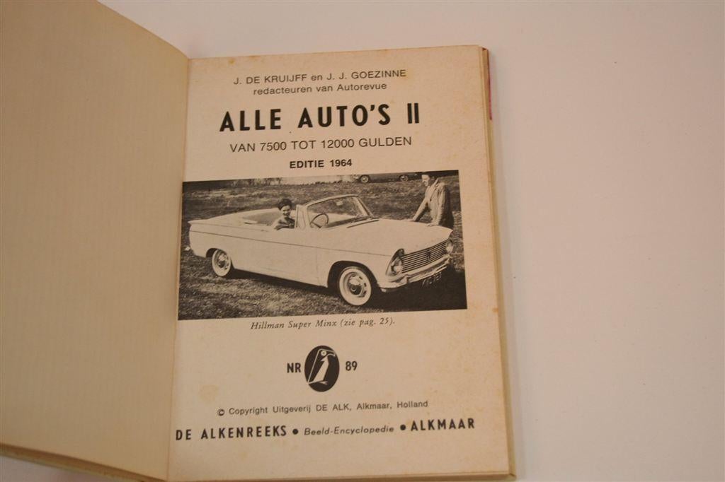 Alle Auto's II [1964] — Alkenreeks — F7500-F12000, Boeken, Ophalen of Verzenden, Gelezen, Algemeen