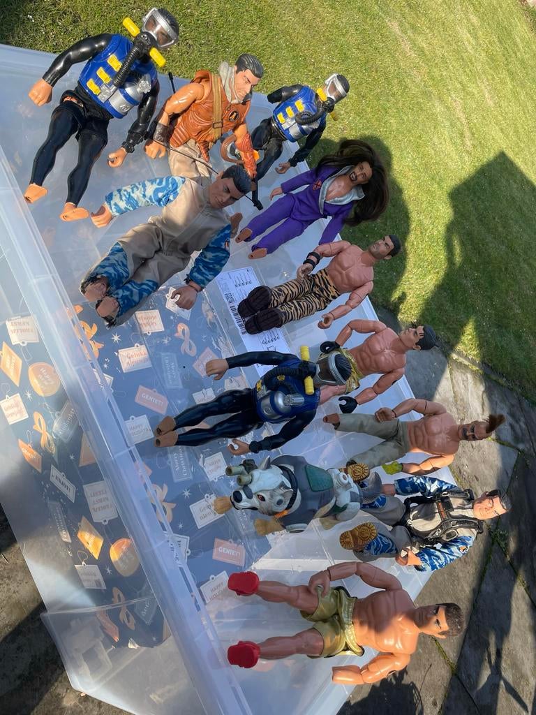 Grote partij originele Action Man met voertuigen en accessoi, Ophalen of Verzenden, Gebruikt