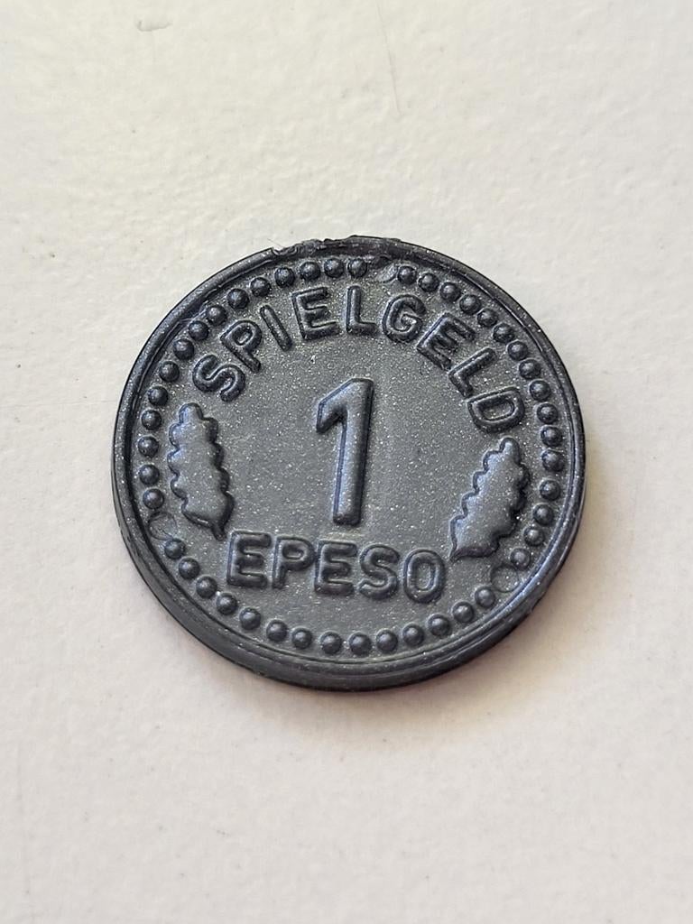 Speelgeld 1 Epeso munt - Vintage speelgoed, Ophalen of Verzenden