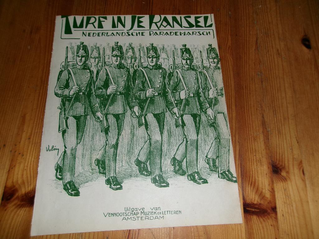 Turf in je ransel - nederlandsche parademarsch, Gebruikt, Ophalen of Verzenden, Artiest of Componist, Piano