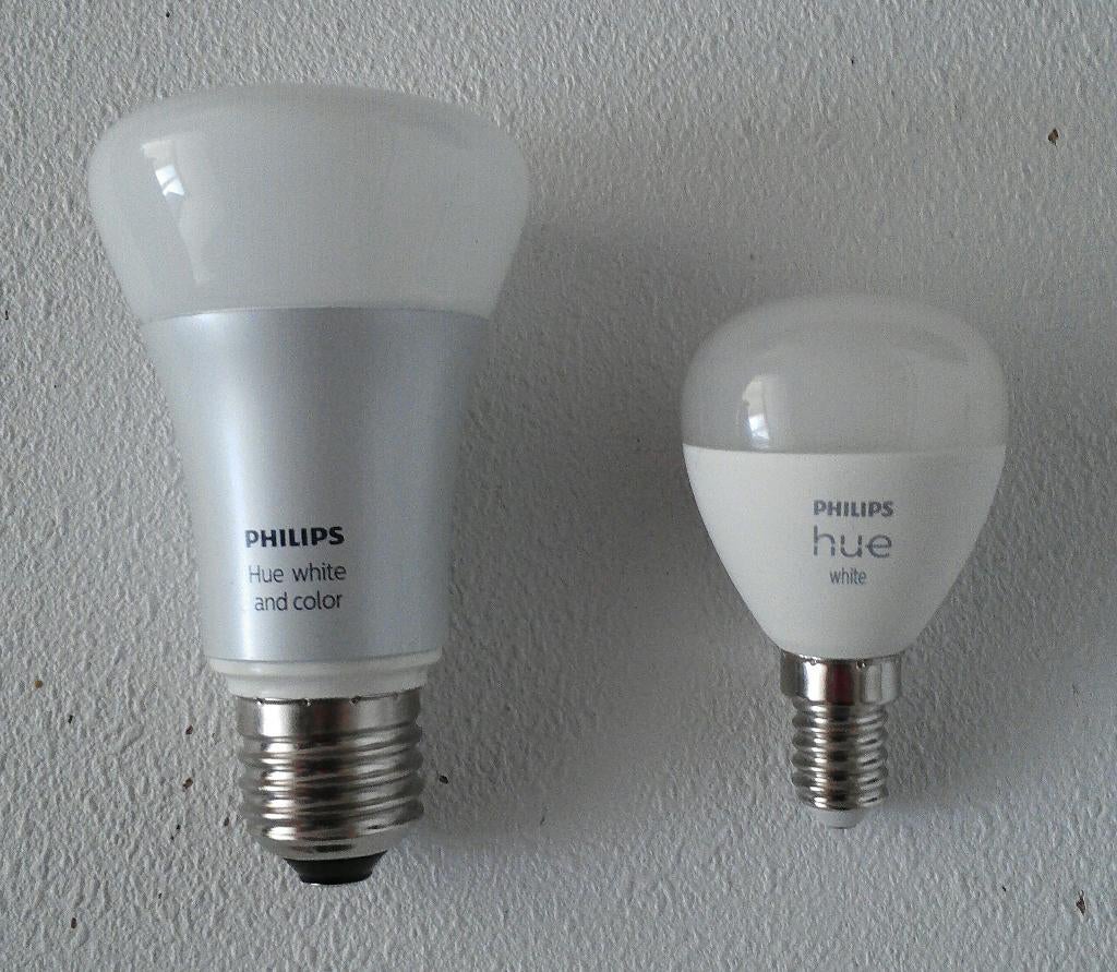 Philips Hue white and color E27 + Hue white E14, Huis en Inrichting, Lampen | Losse lampen, Led-lamp, Gebruikt, Minder dan 30 watt